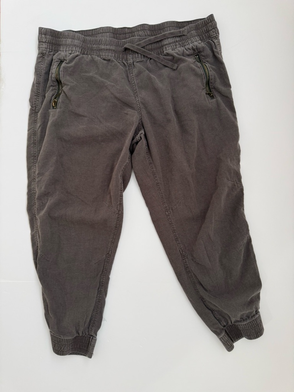Alpine Design Women’s Drawstring Joggers - Charcoal XL linen/viscose